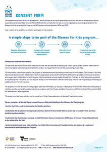 Image of the Glasses for Kids English Consent Form